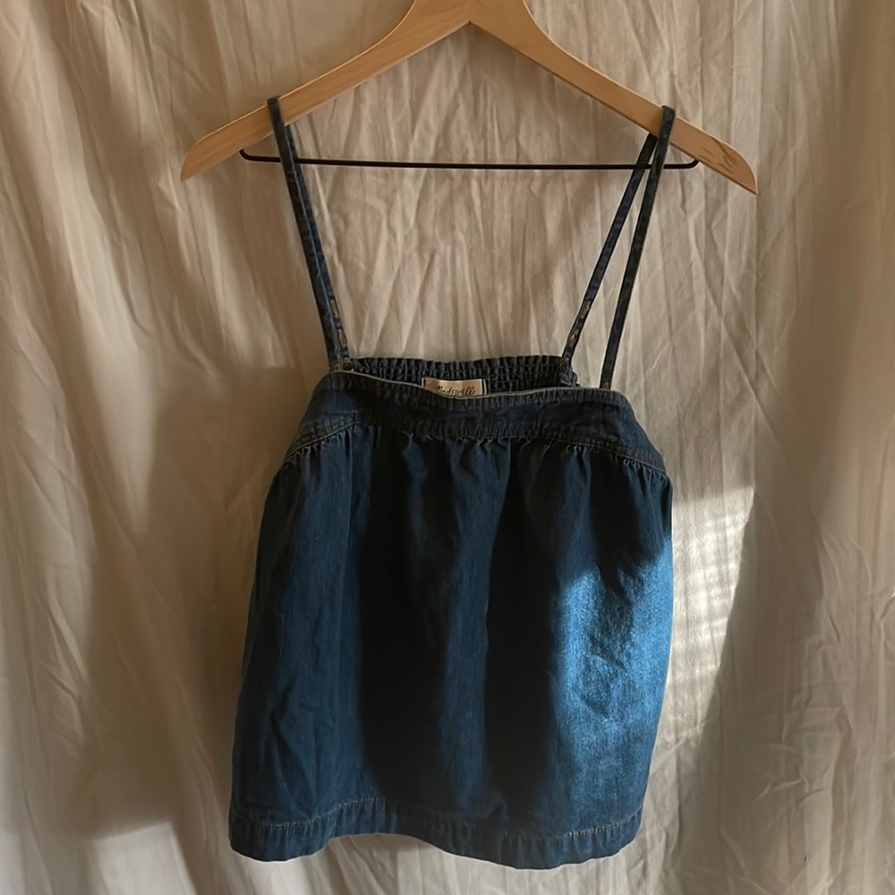 Madewell babydoll denim top